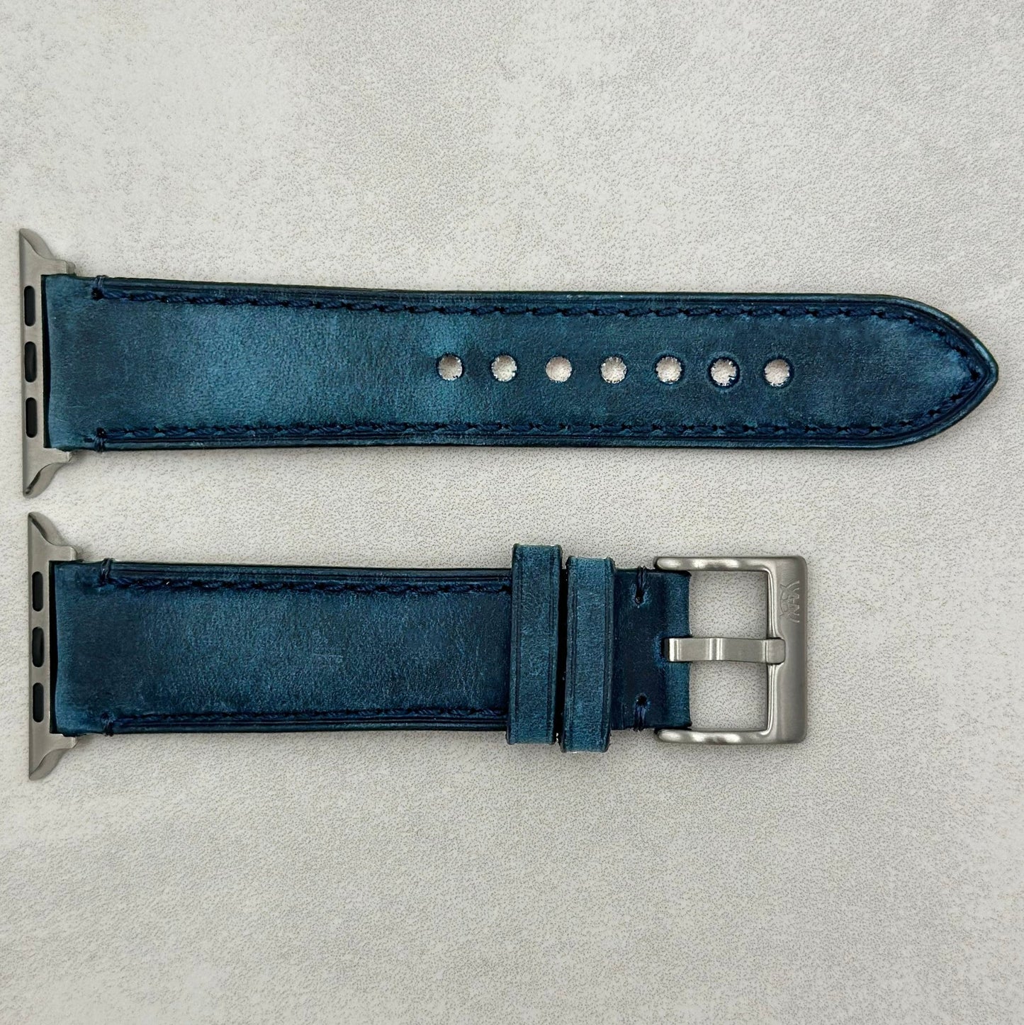 The Austin: Air Force Blue Full Grain Leather Apple Watch Strap