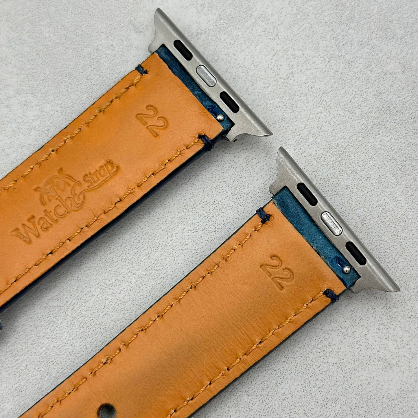 The Austin: Air Force Blue Full Grain Leather Apple Watch Strap