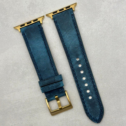 The Austin: Air Force Blue Full Grain Leather Apple Watch Strap