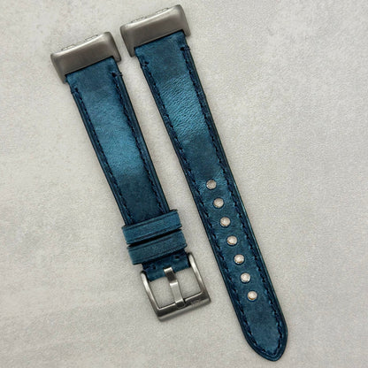 The Austin: Air Force Blue Full Grain Leather Fitbit Charge Watch Strap