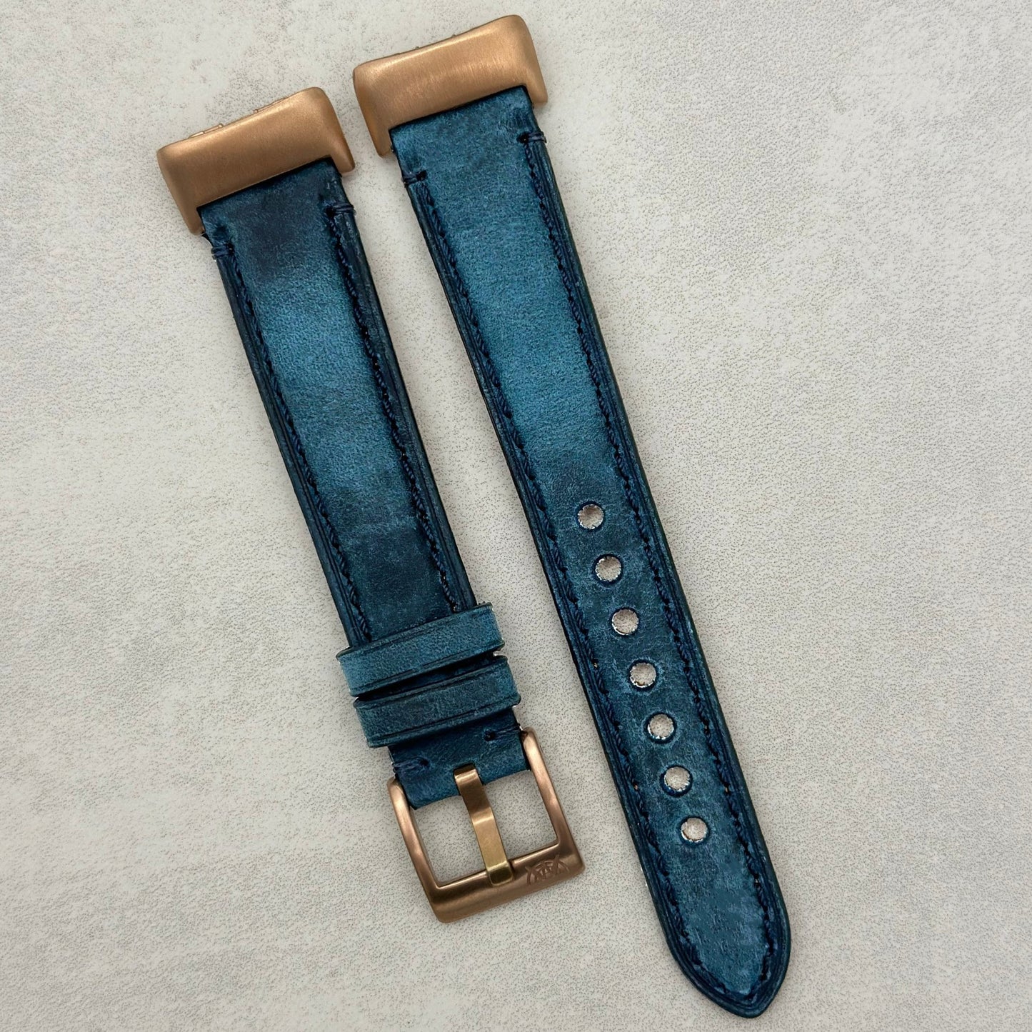 The Austin: Air Force Blue Full Grain Leather Fitbit Charge Watch Strap