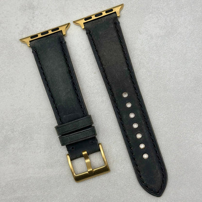 The Austin: Charcoal Grey Full Grain Leather Apple Watch Strap