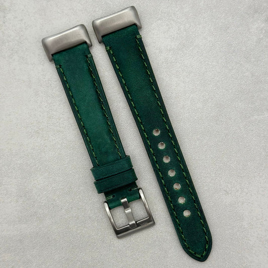 The Austin: Woodland Green Full Grain Leather Fitbit Charge Watch Strap