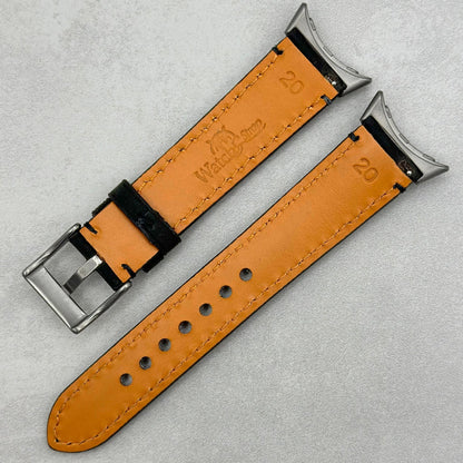 The Austin: Charcoal Grey Full Grain Leather Google Pixel Watch Strap