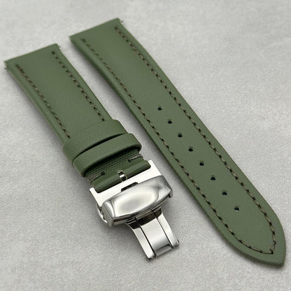 The Bermuda: Khaki Green Sail Cloth Watch Strap