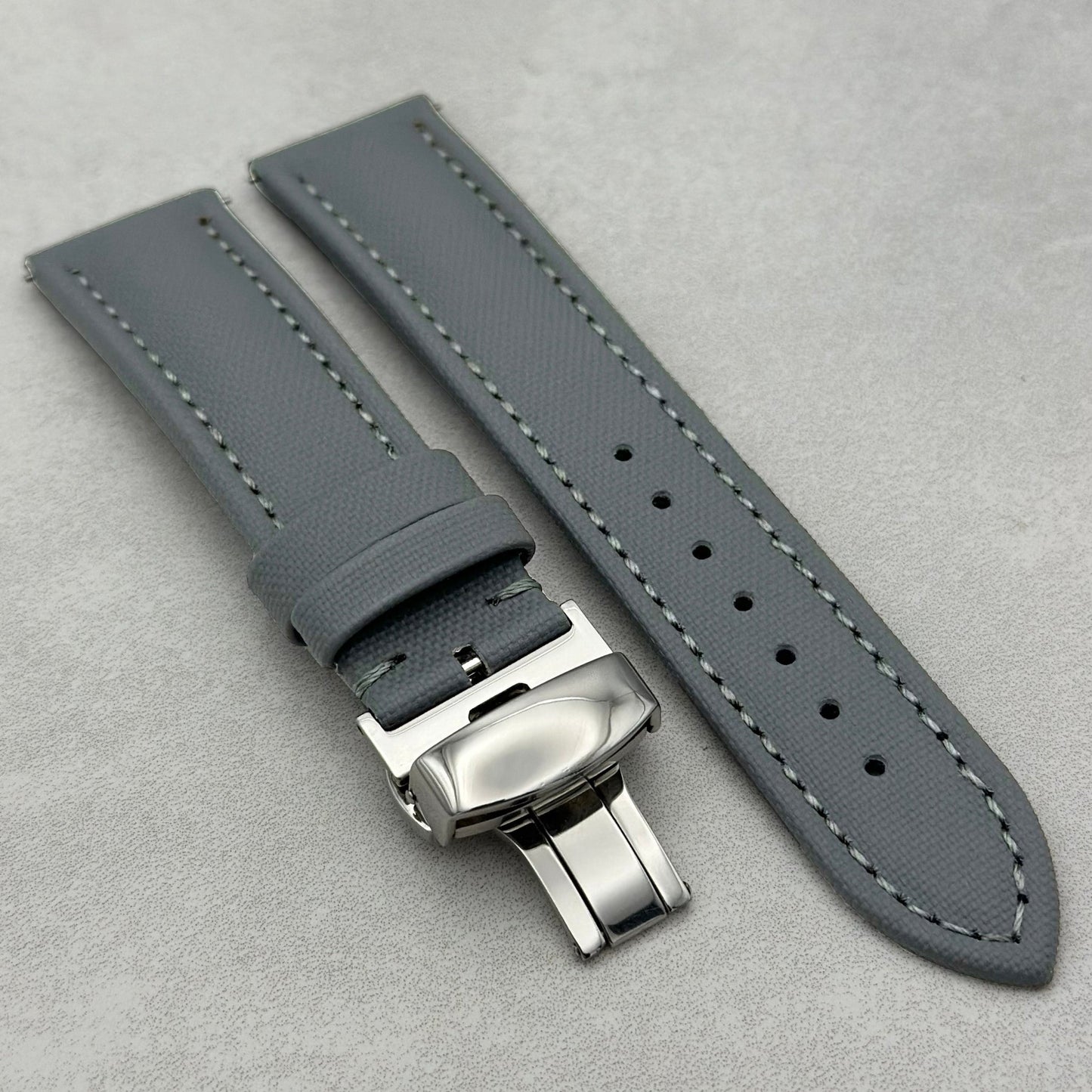 The Bermuda: Grey Sail Cloth Watch Strap