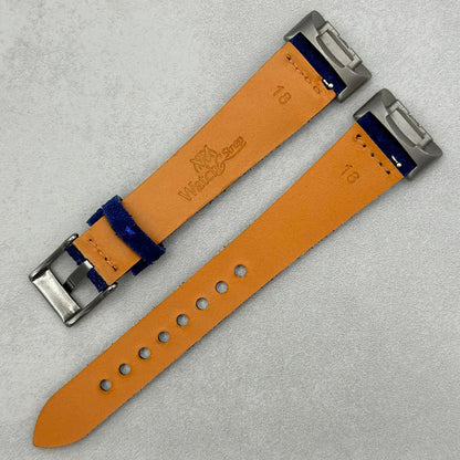 The Capri: Royal Blue Suede Fitbit Charge Watch Strap