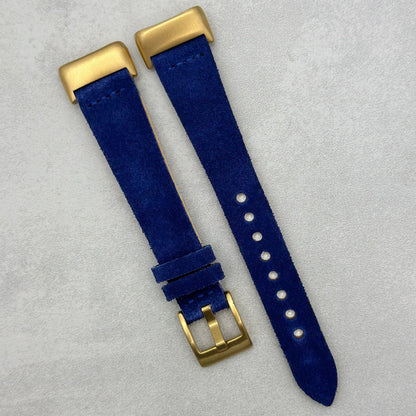 The Capri: Royal Blue Suede Fitbit Charge Watch Strap