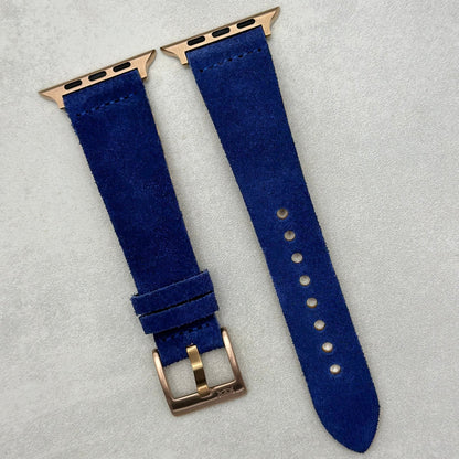 The Capri: Royal Blue Suede Apple Watch Strap