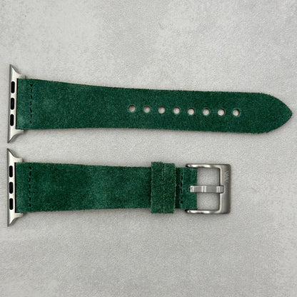 The Capri: Hunter Green Suede Apple Watch Strap