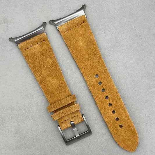 The Capri: Sand Tan Suede Samsung Galaxy Watch Ultra Strap