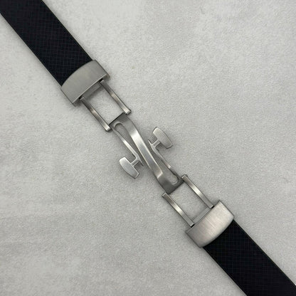 The Lisbon: Jet Black FKM Rubber CTS Apple Watch Strap