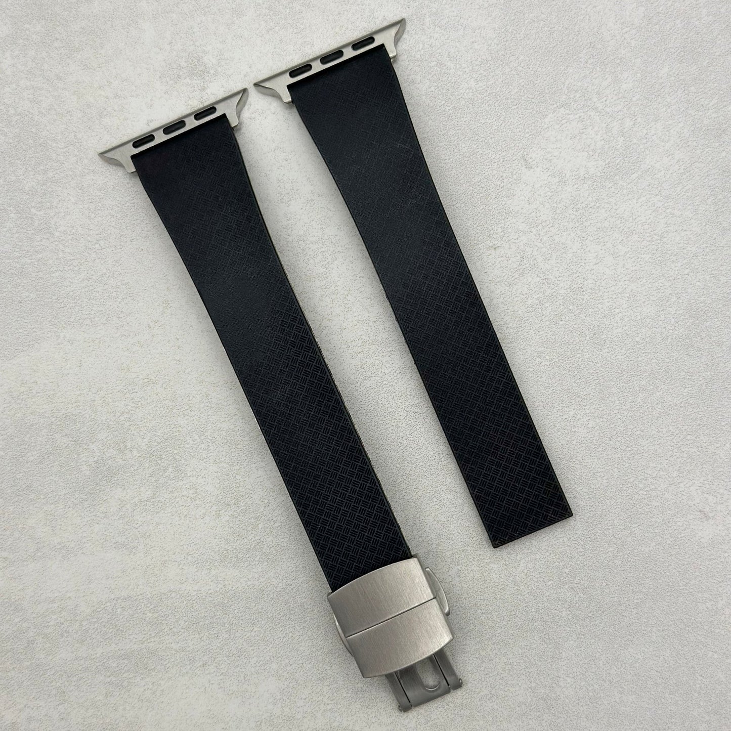 The Lisbon: Jet Black FKM Rubber CTS Apple Watch Strap