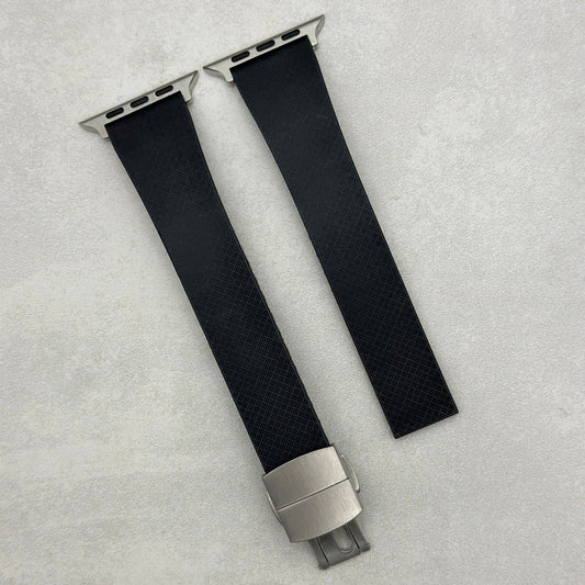 The Lisbon: Jet Black FKM Rubber CTS Apple Watch Strap