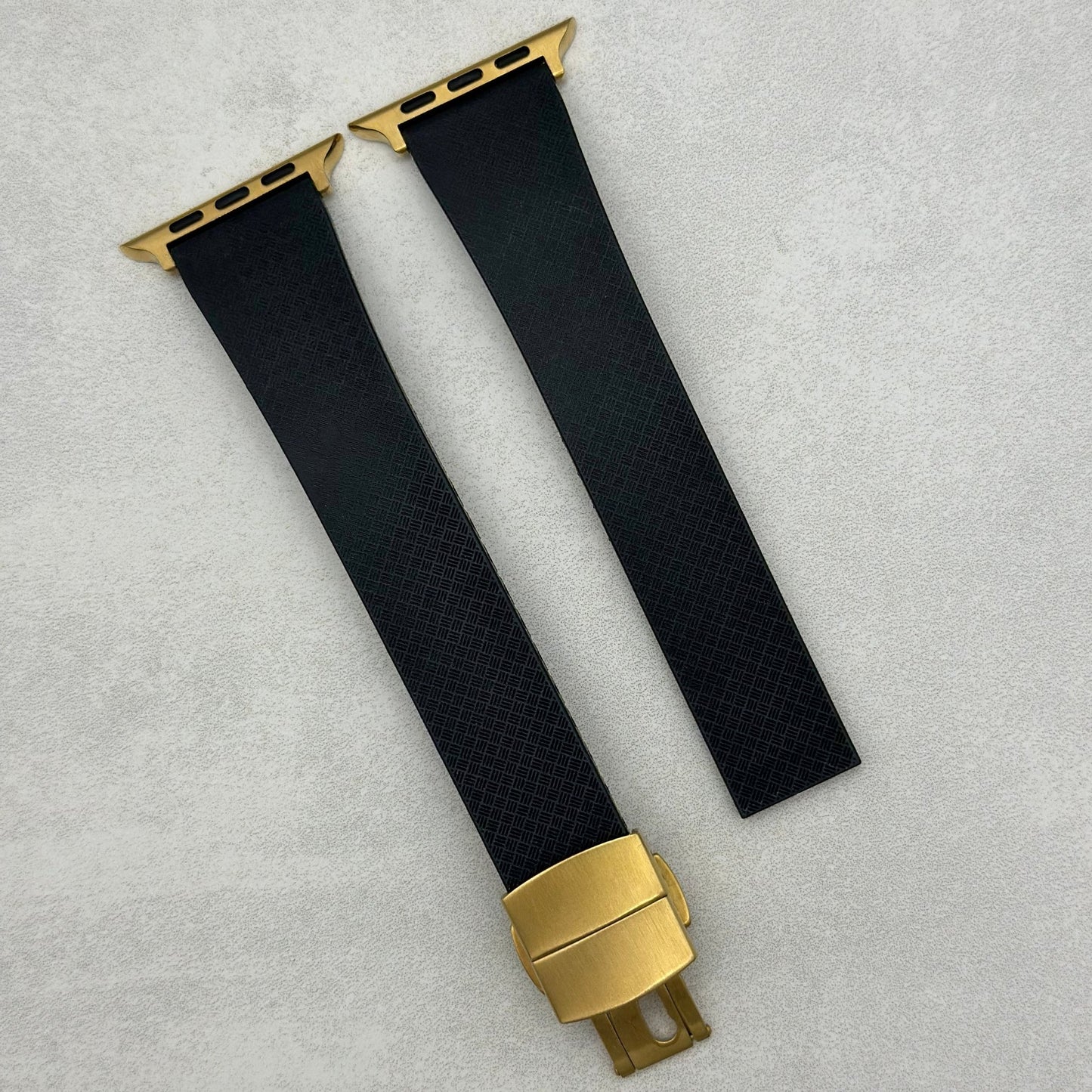 The Lisbon: Jet Black FKM Rubber CTS Apple Watch Strap