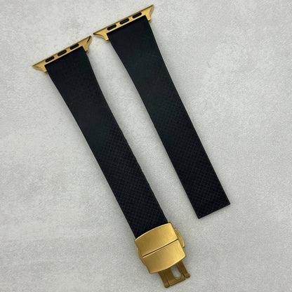 The Lisbon: Jet Black FKM Rubber CTS Apple Watch Strap