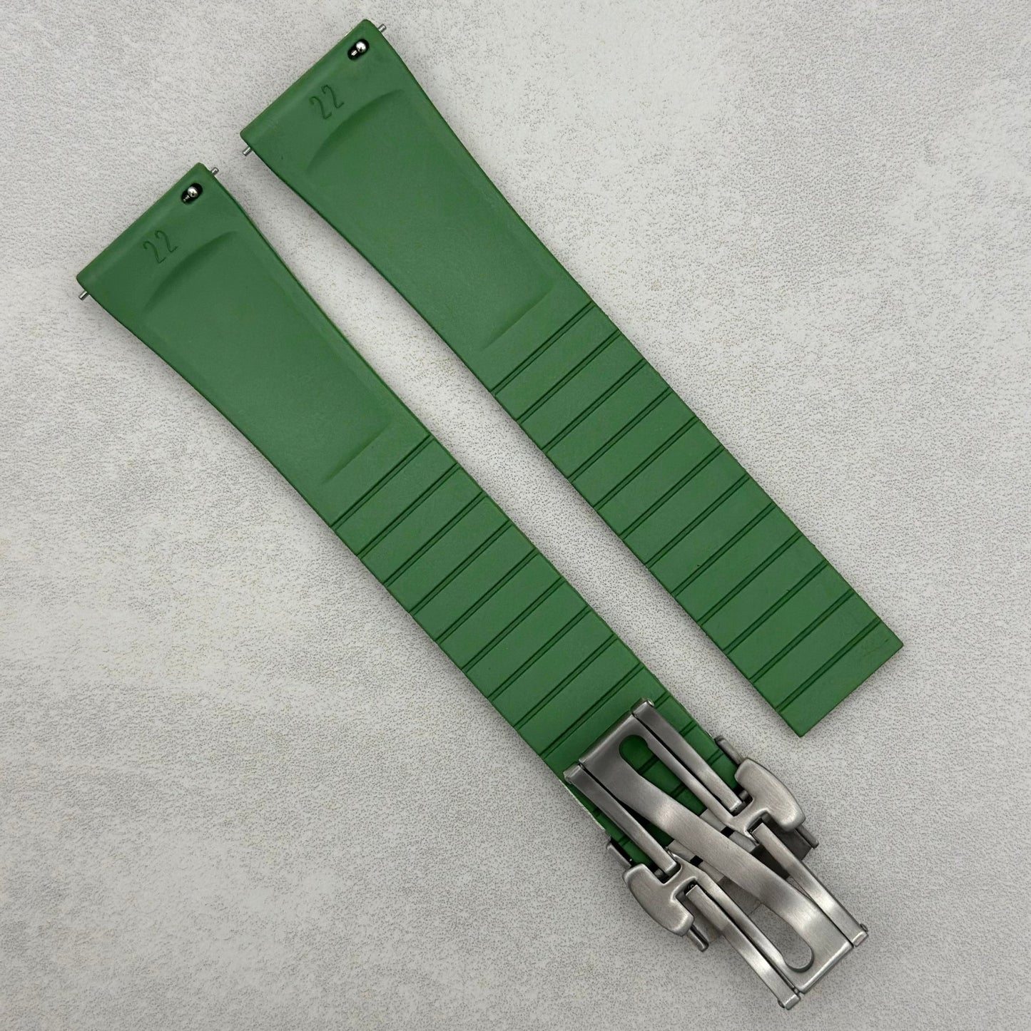 The Lisbon: Fern Green FKM Rubber CTS Watch Strap