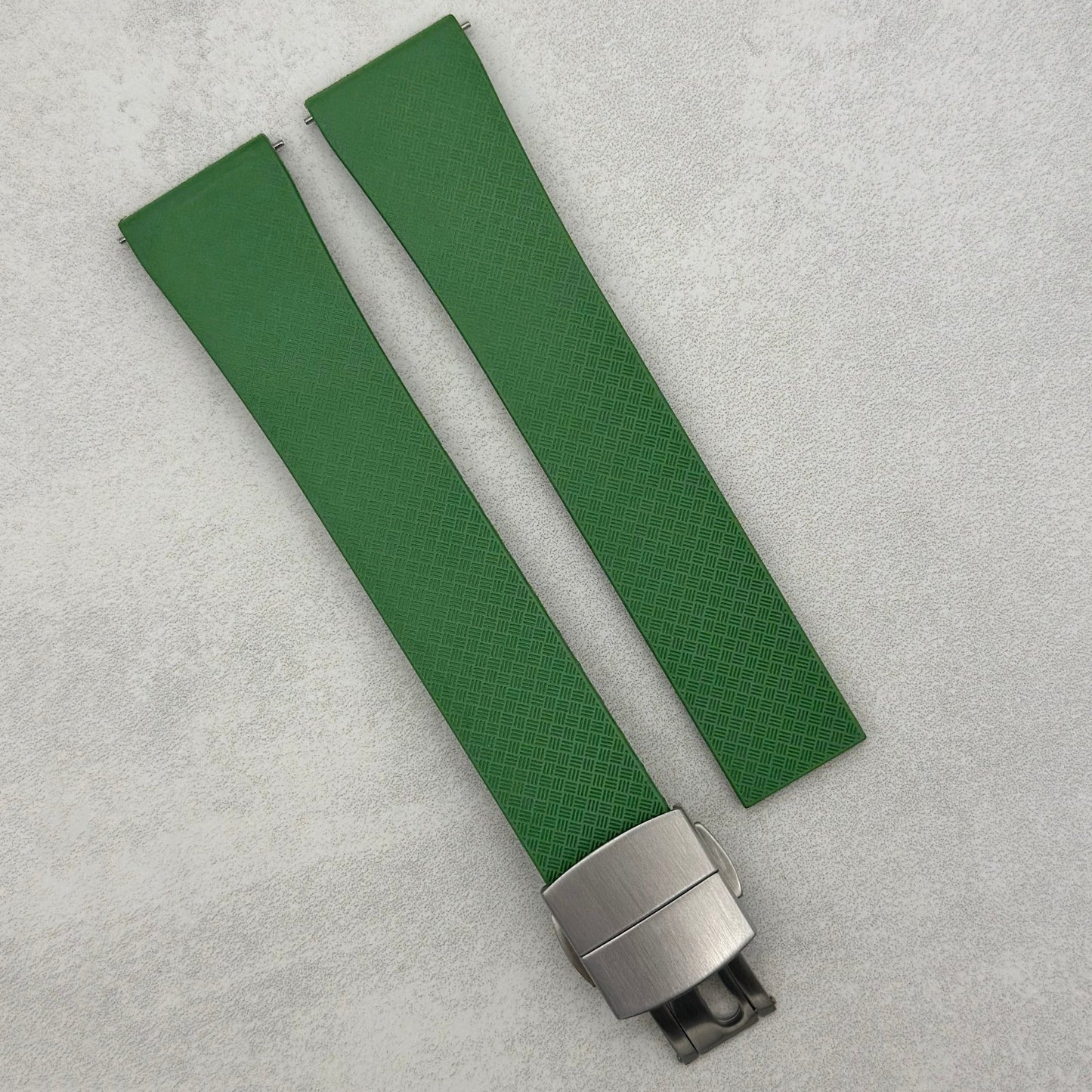 The Lisbon: Fern Green FKM Rubber CTS Watch Strap