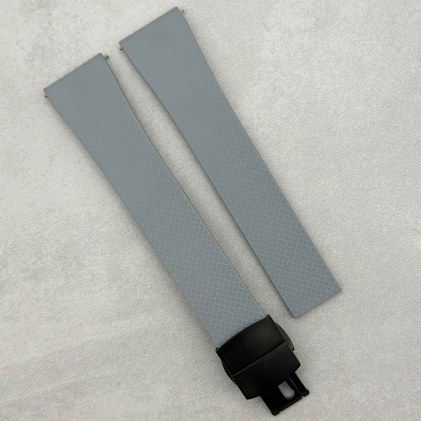 The Lisbon: Light Grey FKM Rubber CTS Watch Strap