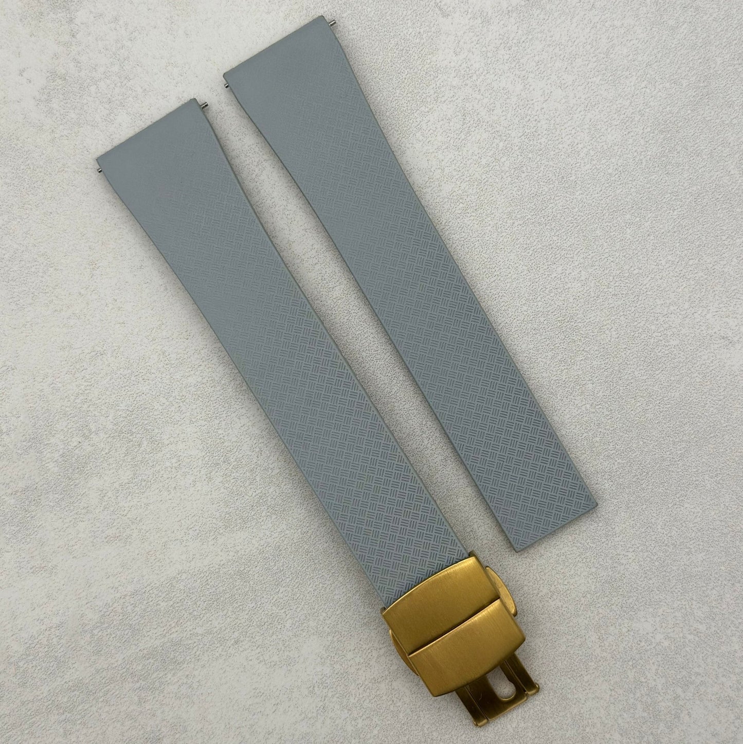 The Lisbon: Light Grey FKM Rubber CTS Watch Strap