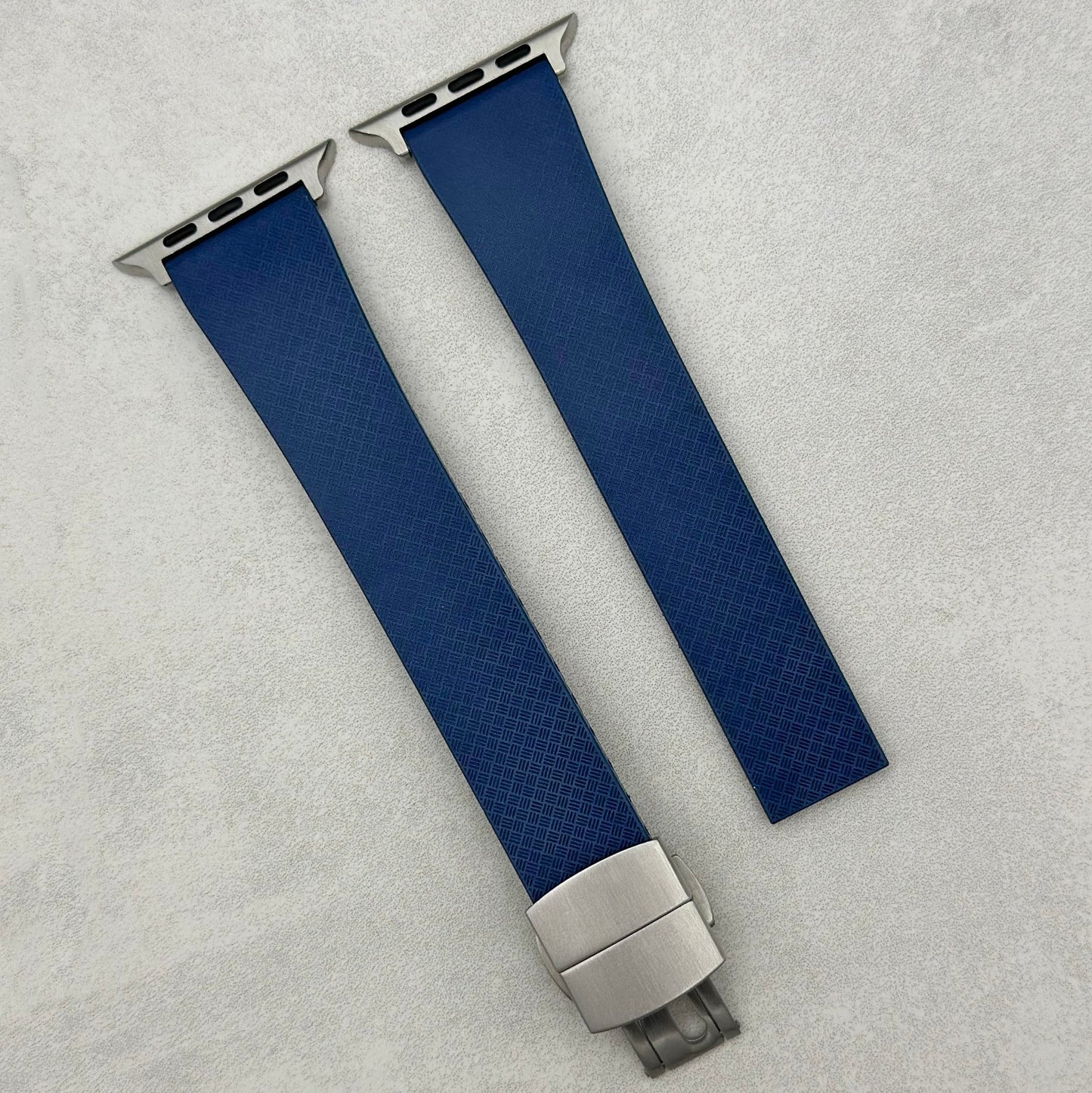 The Lisbon: Navy Blue FKM Rubber CTS Apple Watch Strap