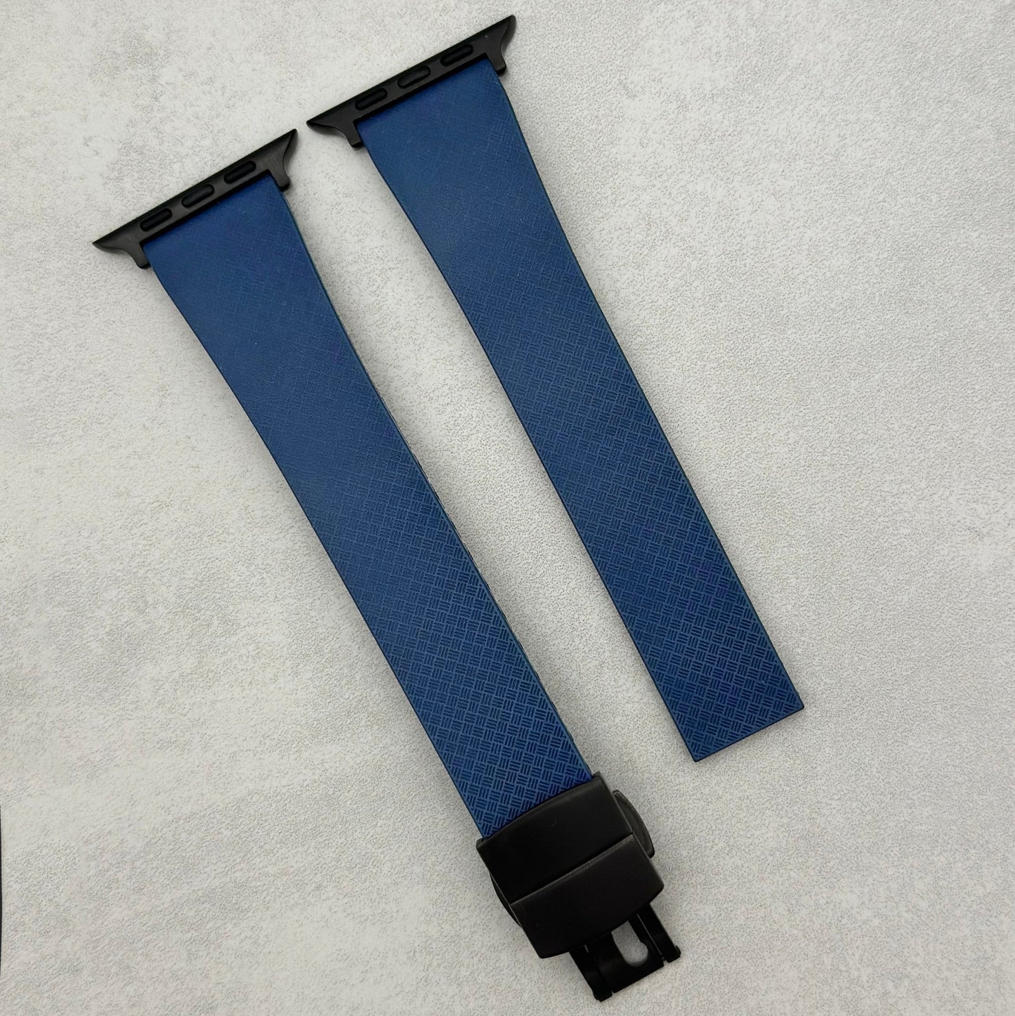 The Lisbon: Navy Blue FKM Rubber CTS Apple Watch Strap