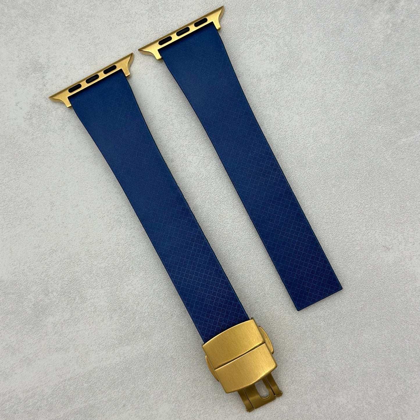 The Lisbon: Navy Blue FKM Rubber CTS Apple Watch Strap