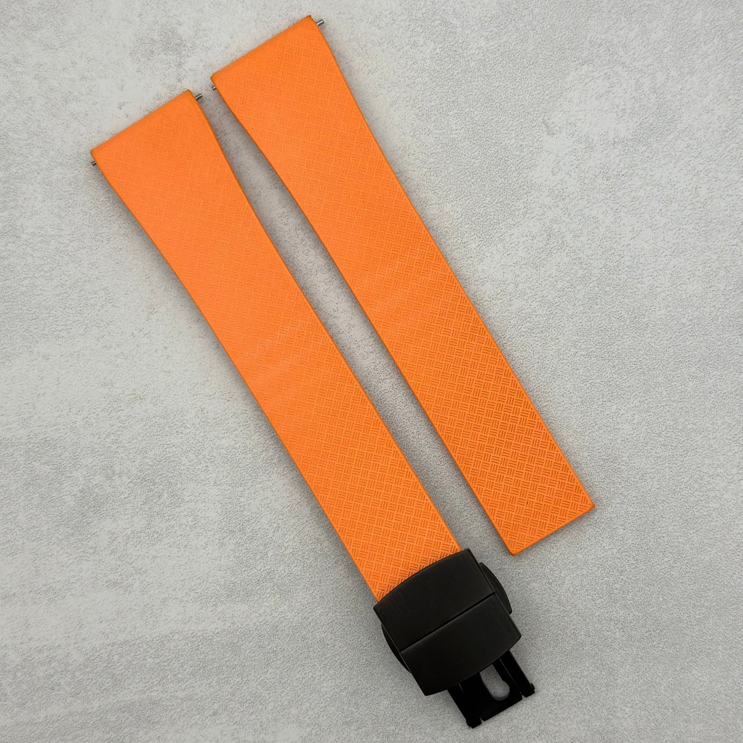 The Lisbon: Orange FKM Rubber CTS Watch Strap