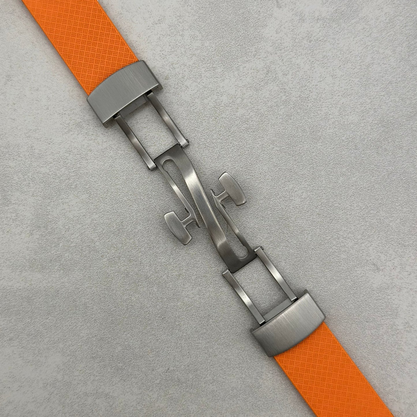 The Lisbon: Orange FKM Rubber CTS Watch Strap