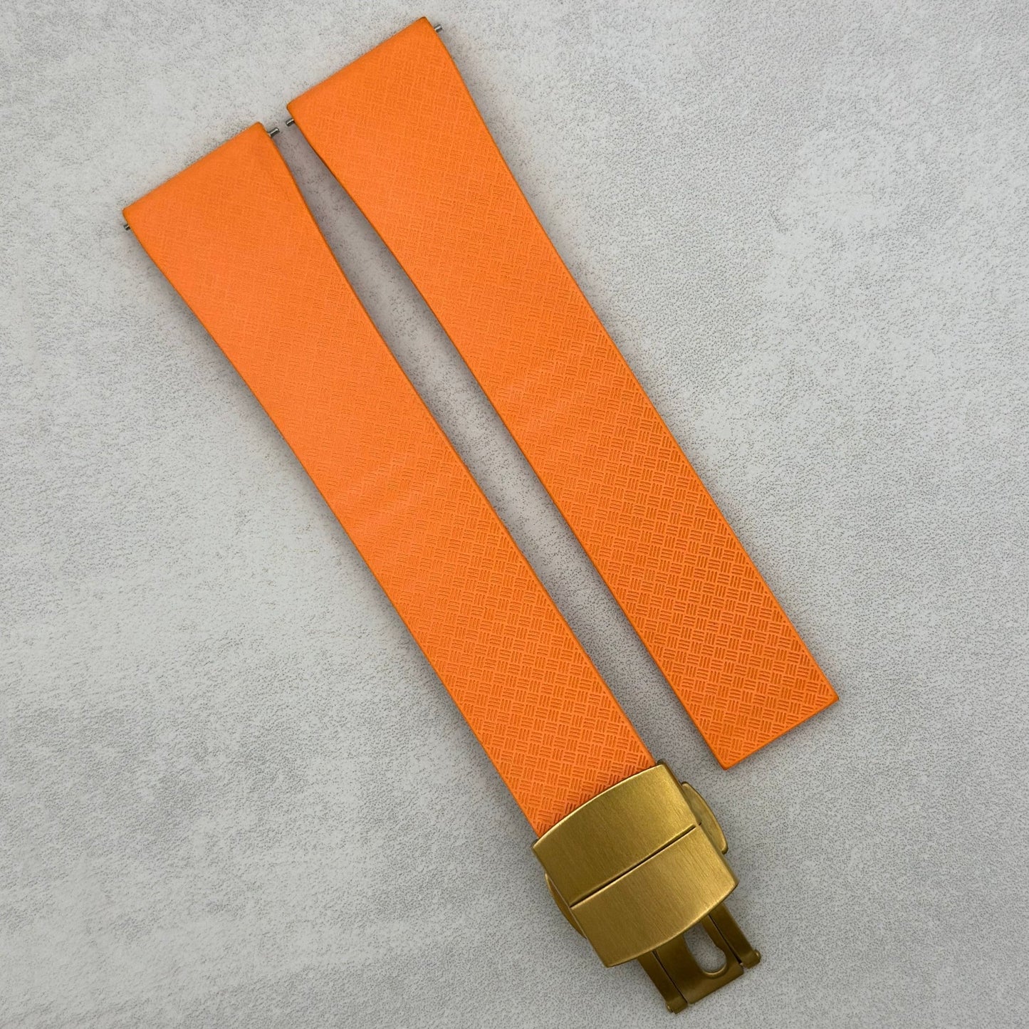 The Lisbon: Orange FKM Rubber CTS Watch Strap