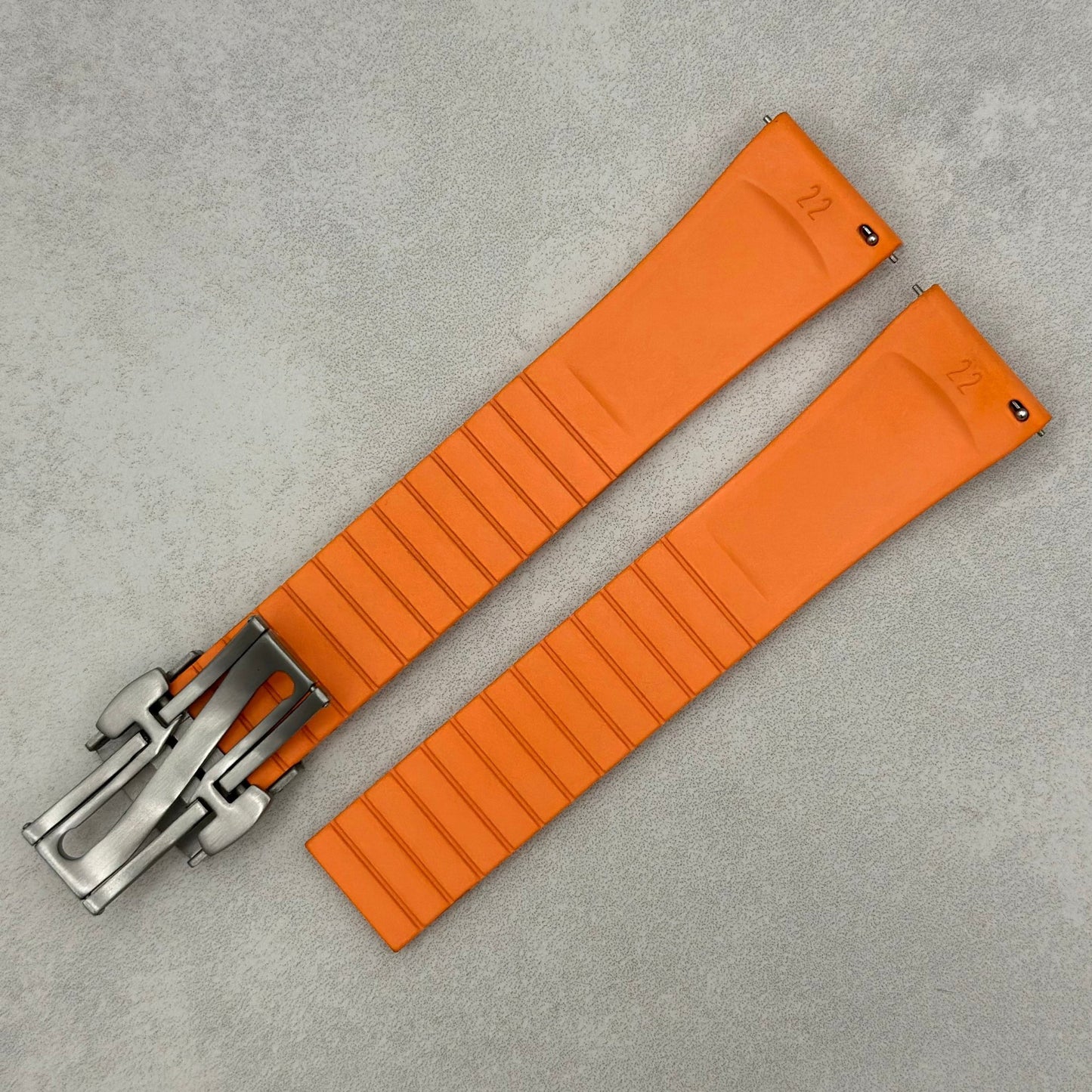 The Lisbon: Orange FKM Rubber CTS Watch Strap