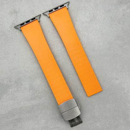 The Lisbon: Orange FKM Rubber CTS Apple Watch Strap