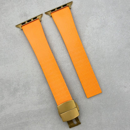 The Lisbon: Orange FKM Rubber CTS Apple Watch Strap