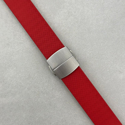 The Lisbon: Crimson Red FKM Rubber CTS Apple Watch Strap