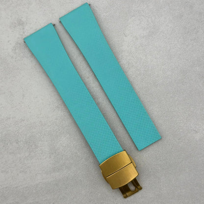 The Lisbon: Turquoise FKM Rubber CTS Watch Strap