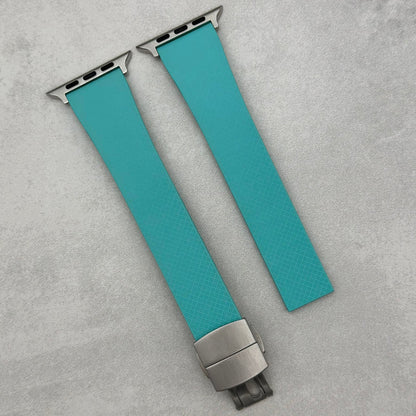 The Lisbon: Turquoise FKM Rubber CTS Apple Watch Strap