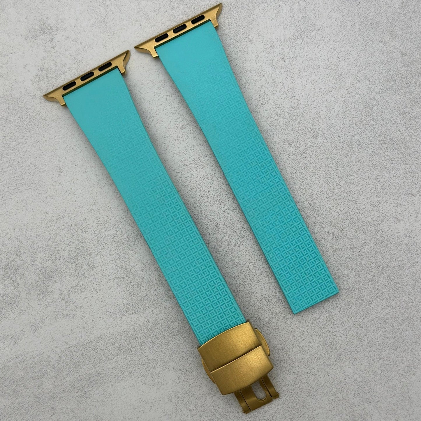 The Lisbon: Turquoise FKM Rubber CTS Apple Watch Strap