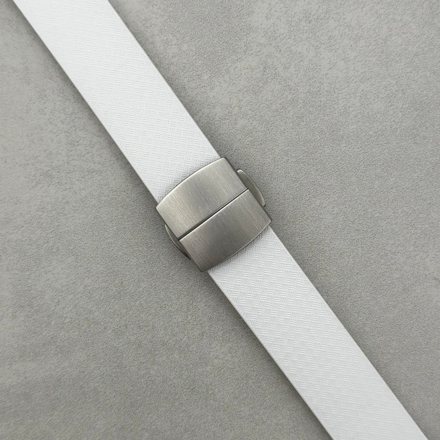 The Lisbon: White FKM Rubber CTS Apple Watch Strap