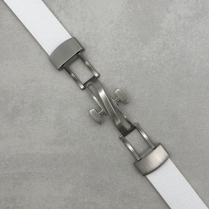 The Lisbon: White FKM Rubber CTS Apple Watch Strap