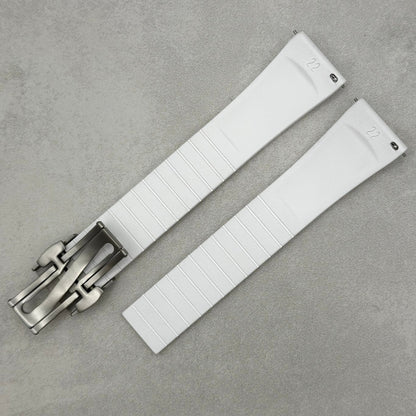 The Lisbon: White FKM Rubber CTS Watch Strap