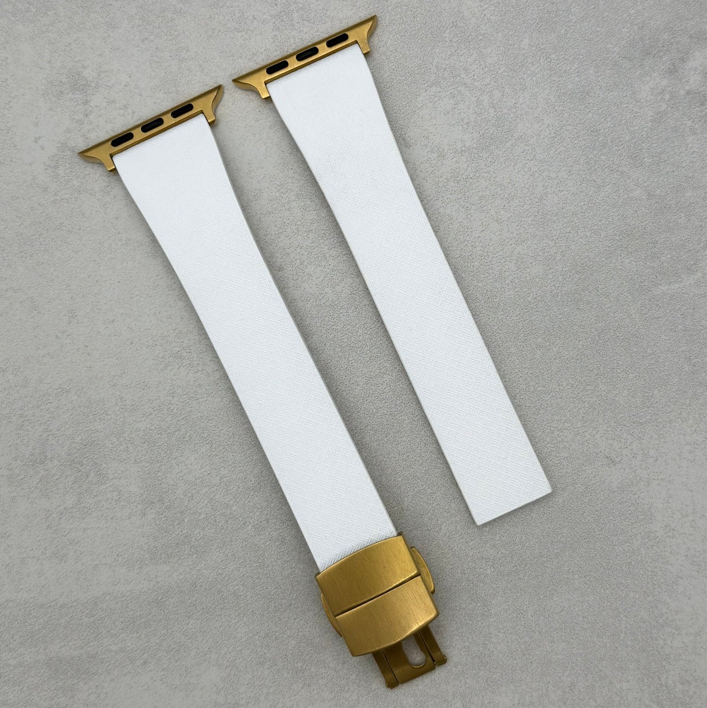 The Lisbon: White FKM Rubber CTS Apple Watch Strap