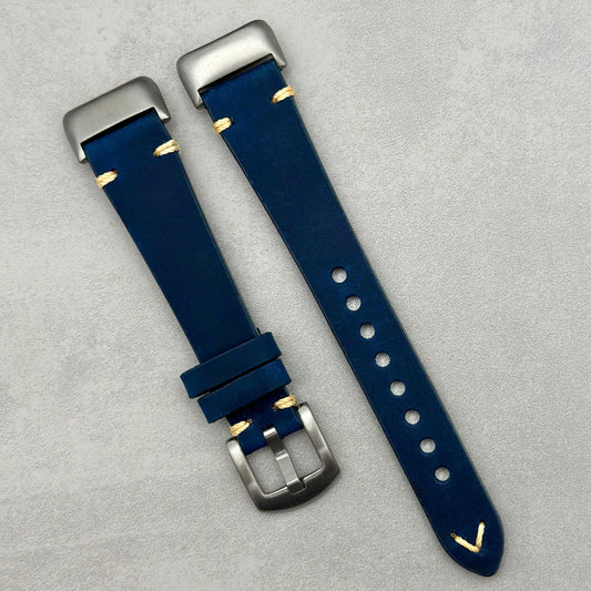 The Madrid: Navy Blue Full Grain Leather Fitbit Charge Watch Strap