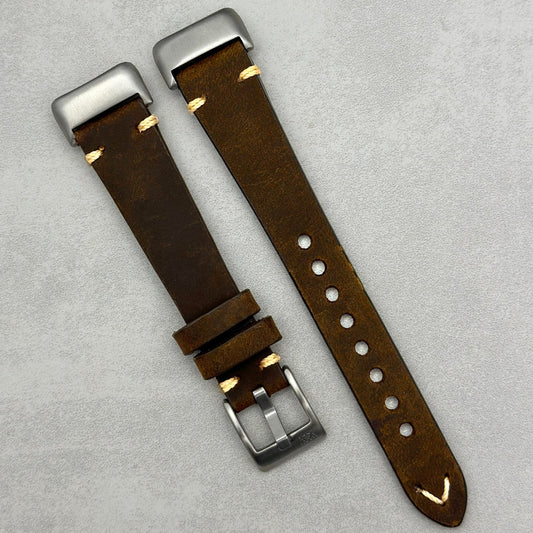 The Madrid: Chocolate Brown Full Grain Leather Fitbit Charge Watch Strap