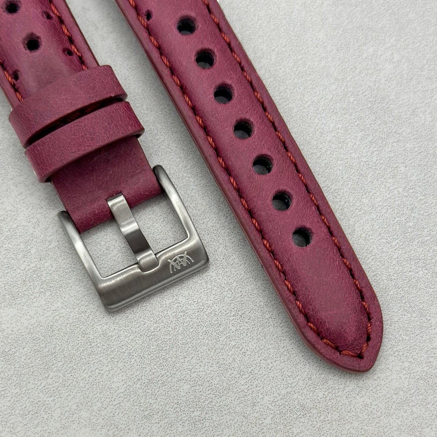 The Monte Carlo: Plum Purple Perforated Leather Fitbit Charge Watch Strap