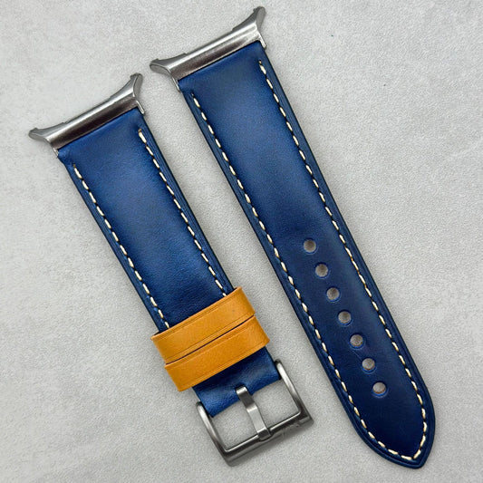 The Oxford: Navy Blue Padded Calf Skin Samsung Galaxy Watch Ultra Strap