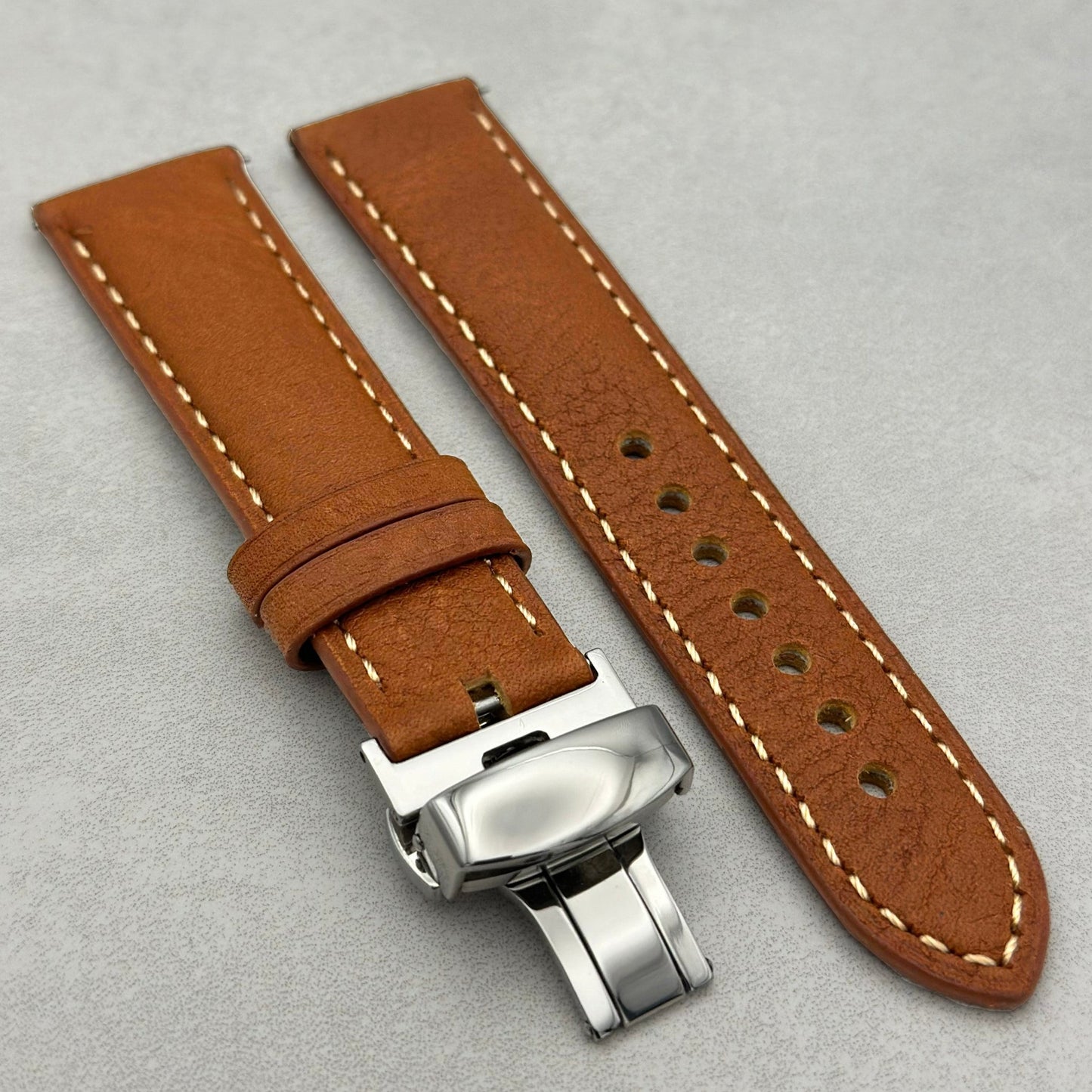 The Rome: Copper Brown Italian Full Grain Leather Watch Strap