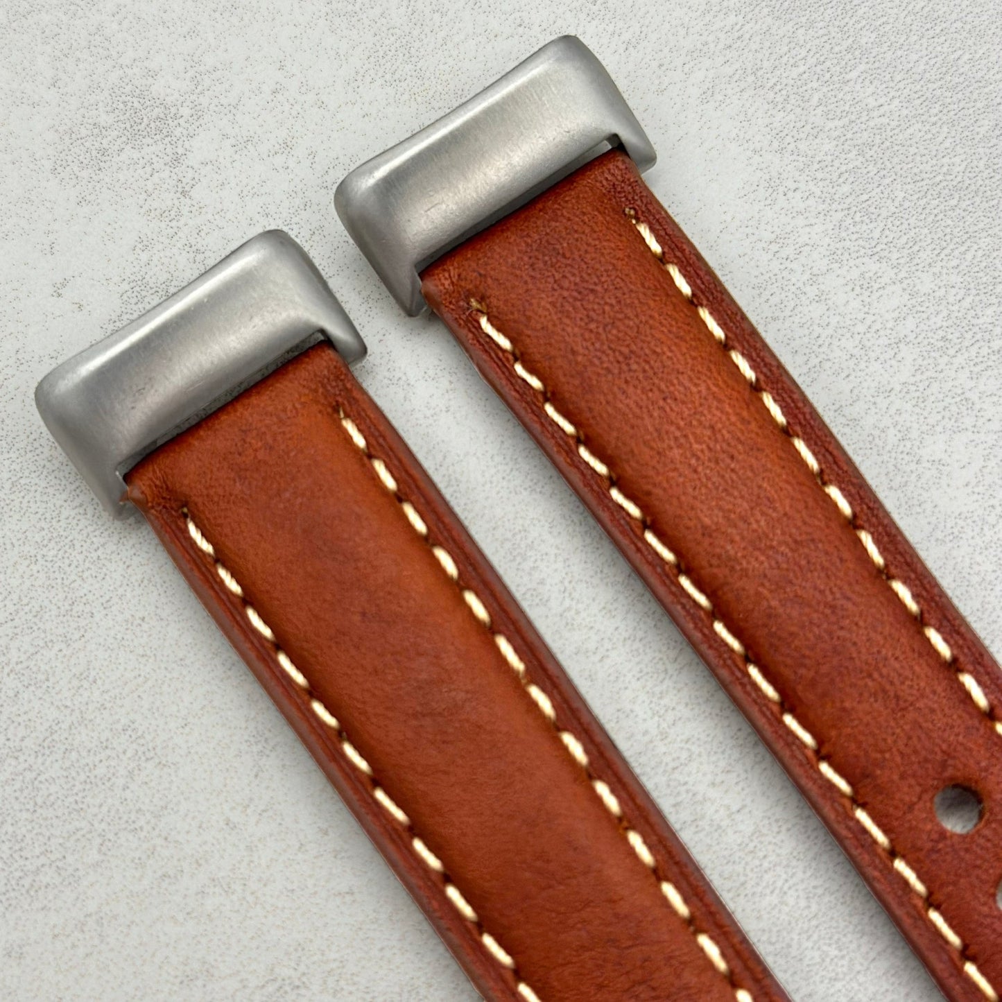 The Rome: Terracotta Brown Italian Full Grain Leather Fitbit Charge Watch Strap