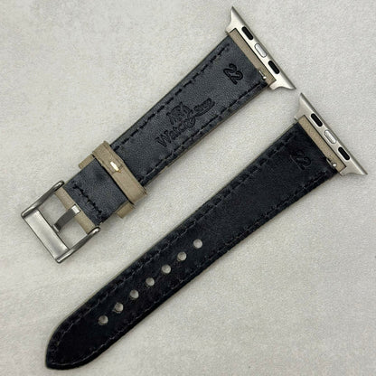 The Venice: Smoke Grey Italian Vegetable Tanned Leather Apple Watch Strap