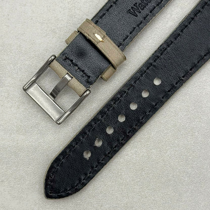 The Venice: Smoke Grey Italian Vegetable Tanned Leather Apple Watch Strap