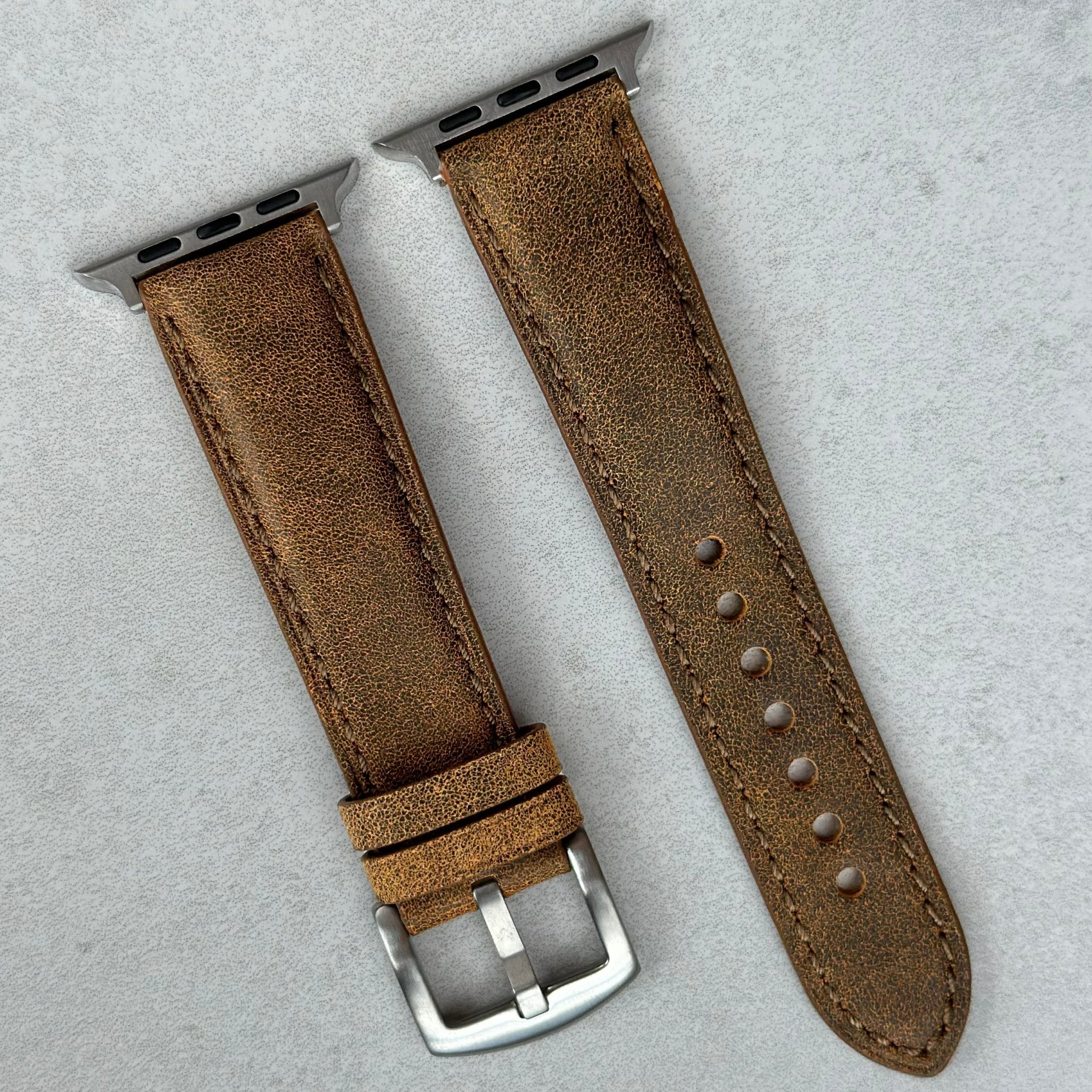 Top grain sale leather watch strap